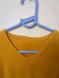 Mustard V-Neck T-Shirt