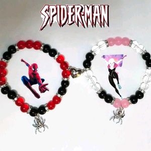 MATCHING SPIDERMAN HANDMADE BRACELET❤️🖤