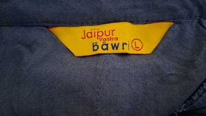 Grey A-Line Skirt with Golden Borders