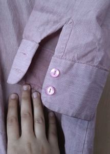 Pink Casual Fitted Shirt🩷