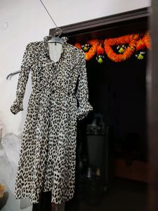 Lightly Tiger Print Lightest Brown One Piece