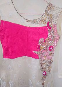 Elegant Pink Embroidered Ethnic Dress