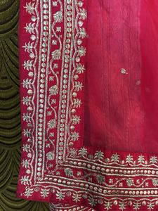 Pink Embroidered Dupatta