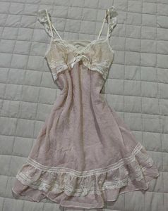 Lace Trimmed Slip Dress