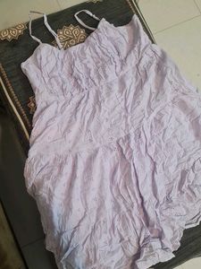 Lavender Tiered Mini Dress