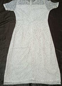 White Lace Midi Dress