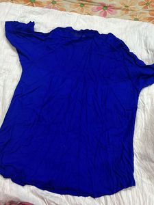 Blue V-Neck Top