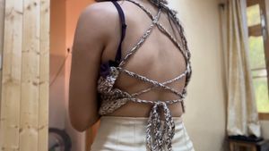 Crochet Top With 2 Chokers