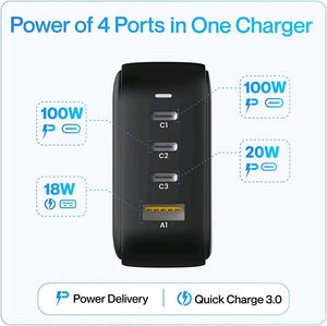 New Ambrane 100 Watt Fast Charger With 4 Port