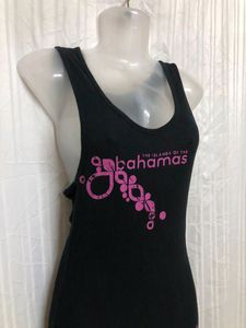 Bahamas Black Sleeveless Midi  Dress