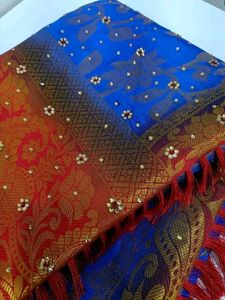 BALATON BROCADE SAREE ARA DESIGN STONE & JHALAR |