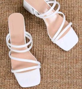 White Strappy Heels