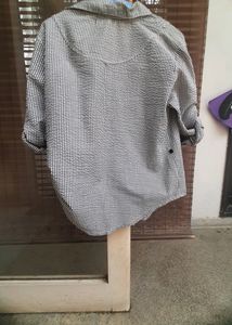 STYLISH STRIPED TOP WITH Button-up Sleeve Detail