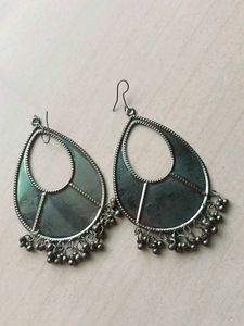 Boho Silver Drop Earrings