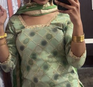 Green Sharara Set
