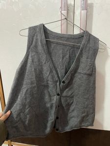 Gray Knit Vest