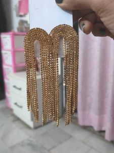 Golden stone Long Earrings