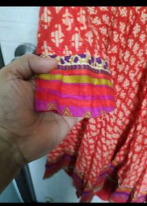 Biba Red Printed Kurti
