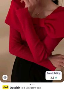 Korean Red Top From Myntra