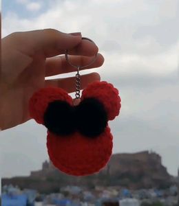 Crochet Handmade Mickey Mouse 🐭 Shaped Keychain