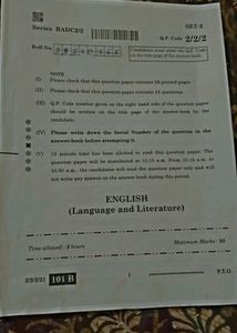 CBSE 2024 Class 10th Board Question Paper📜