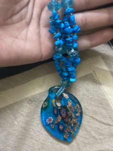 Blue Chip &amp; Murano Glass Jewelry Set