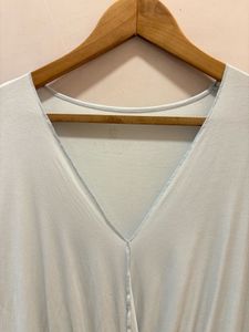 Twist Front Long Sleeve High Low Top