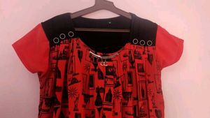 Red Printed Top 36,38
