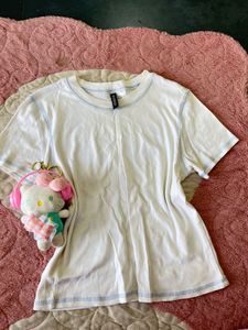 White H&amp;M Basic Tee