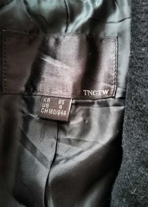 Black Double Breasted Long Coat