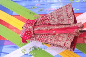 Bridal Lehenga With Jewellery