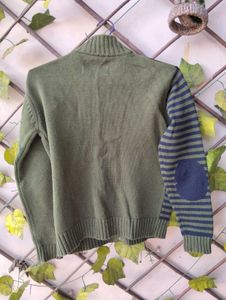 Striped &amp; Argyle Knit Cardigan