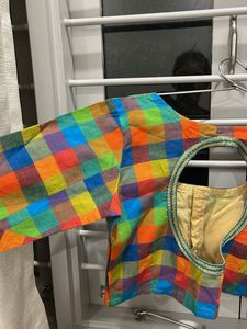 Colorful Plaid Blouse