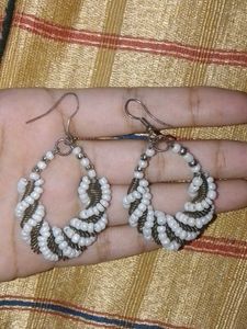 5 Beutiful 😍Beaded Hoop Earrings