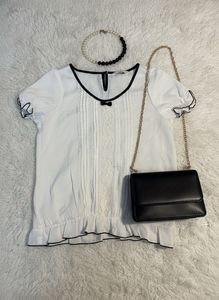 Coquette core aesthetic Black&White Top