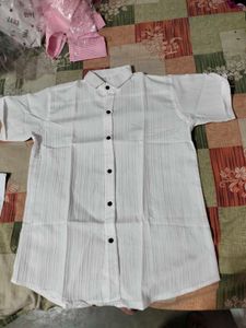 White Striped Button-Down Shirt
