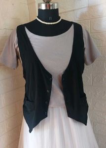 Korean tshirt with attached blazer