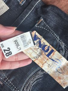 NEW bootcut jeans with tag dark blue denim