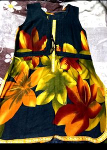 Black Floral Kurti