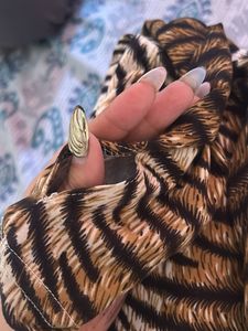 shein thumb-hole dress!  Tiger Print Bodycon Mini