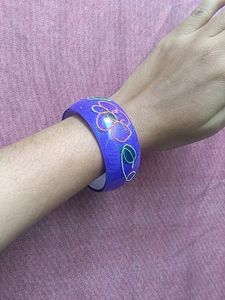 red♥️ Blue 💙 Grey Colour Bangle With Barclet