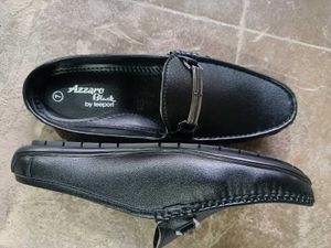 Azzaro Black Leather Loafers - Size 7