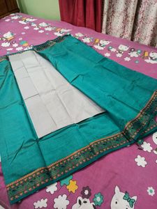 Brand New Assam Soft Silk Saree Sea Green Colour