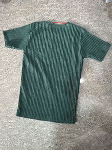 Green Textured T-Shirt