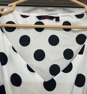 Polka Dot Black N White Top