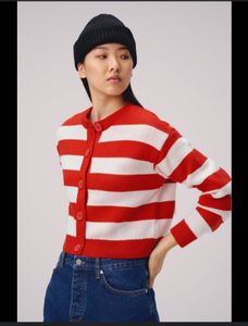 ZARA Red And White Sweater