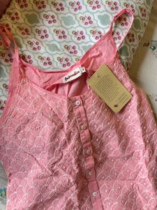 Fabindia elegant pastel pink top