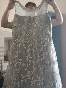 Partywear Grey Fashionable Gown