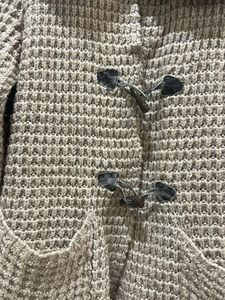 Cozy Knit Toggle long Cardigan free size upto3xl