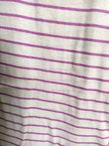 Purple And White Strip Tank Top